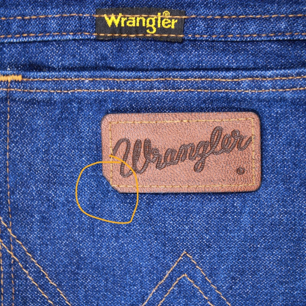 Vintage 70s-80s Wrangler Brand Jeans‎ Mens 44 Blue Regular Classic-41.5x24.5 - Picture 16 of 16
